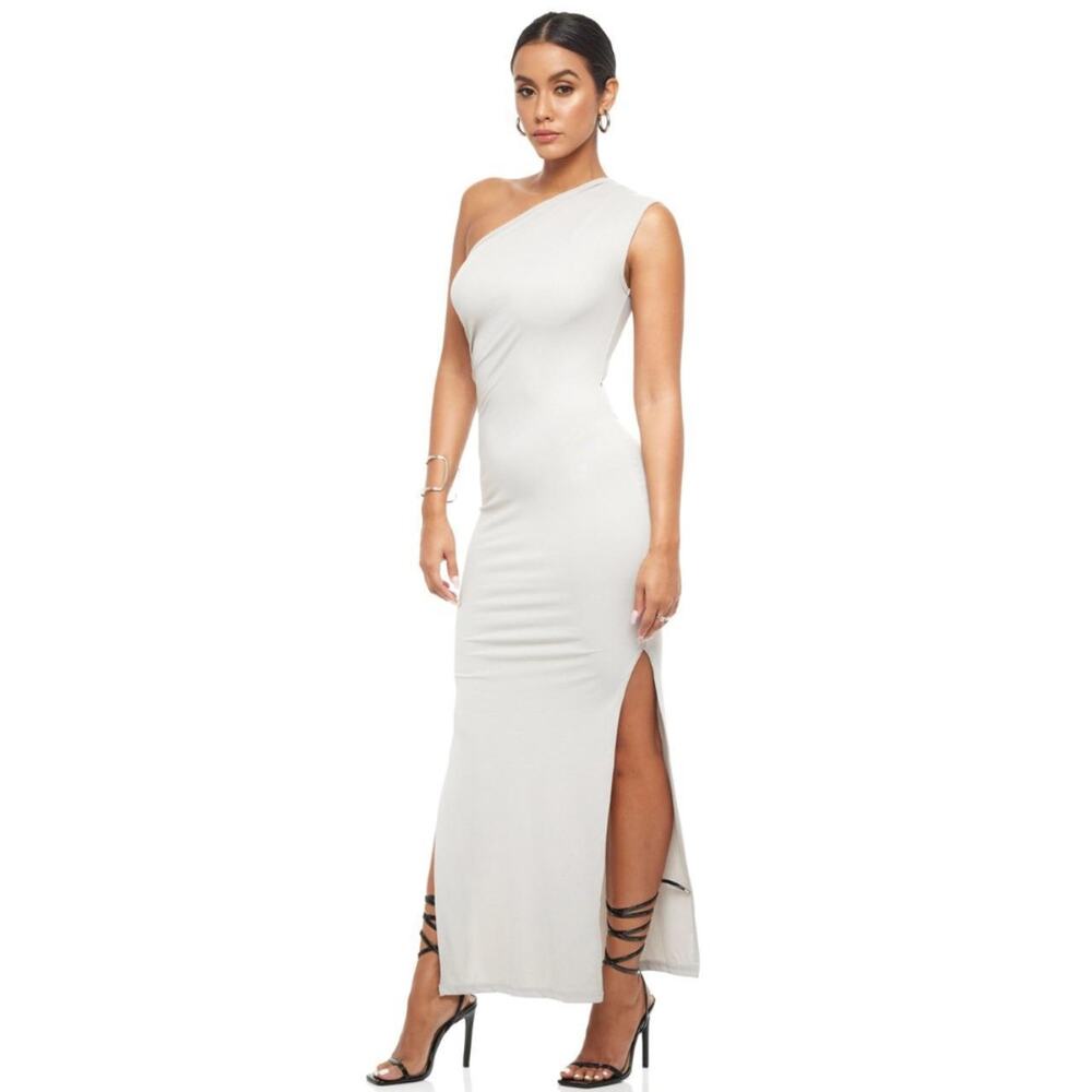 YG COLLECTION: Tha Maxi Shoulder Dress - Grey
